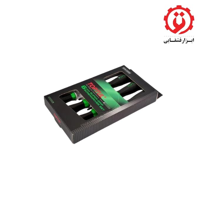 ست پیچ گوشتی ضربه خور تاپ تول 6 عددی مدل GFE-0602 — تصویر ۳