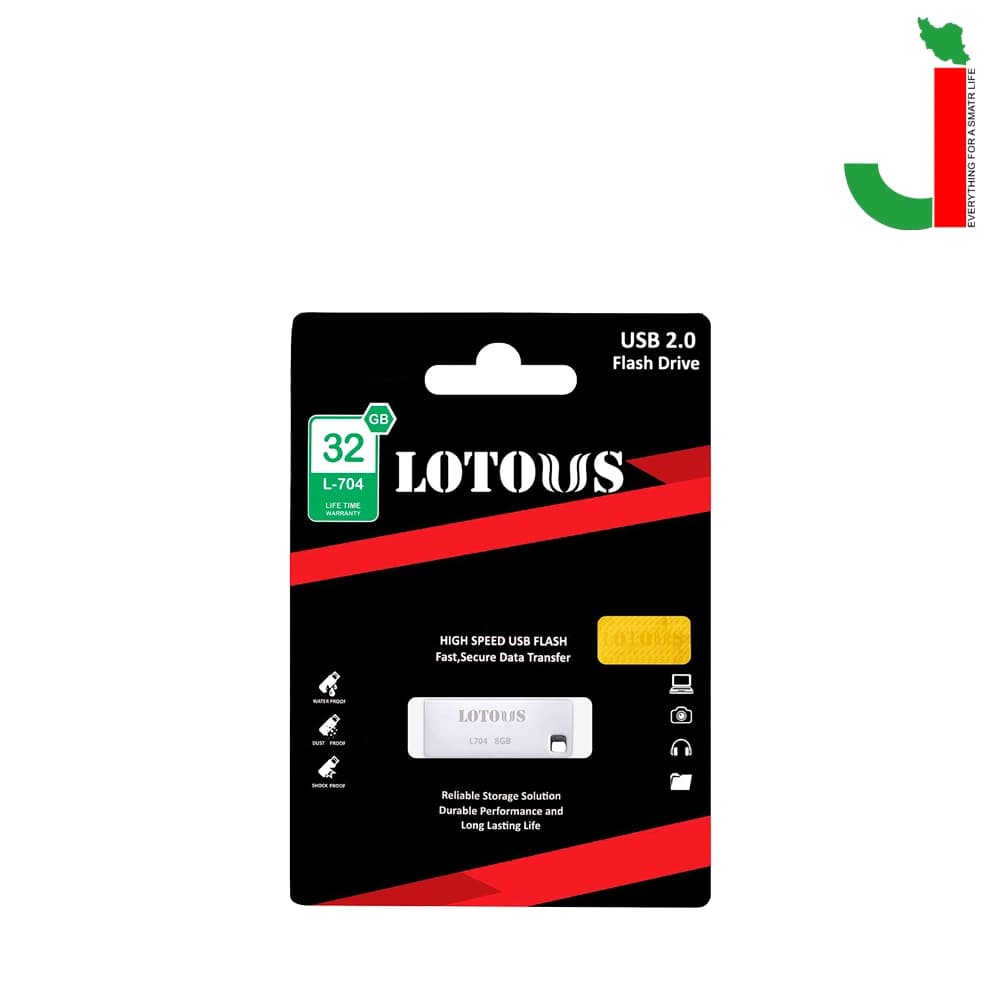 فلش مموری لوتوس مدل L704 ظرفیت 32 گیگابایت USB 2.0 — تصویر ۲