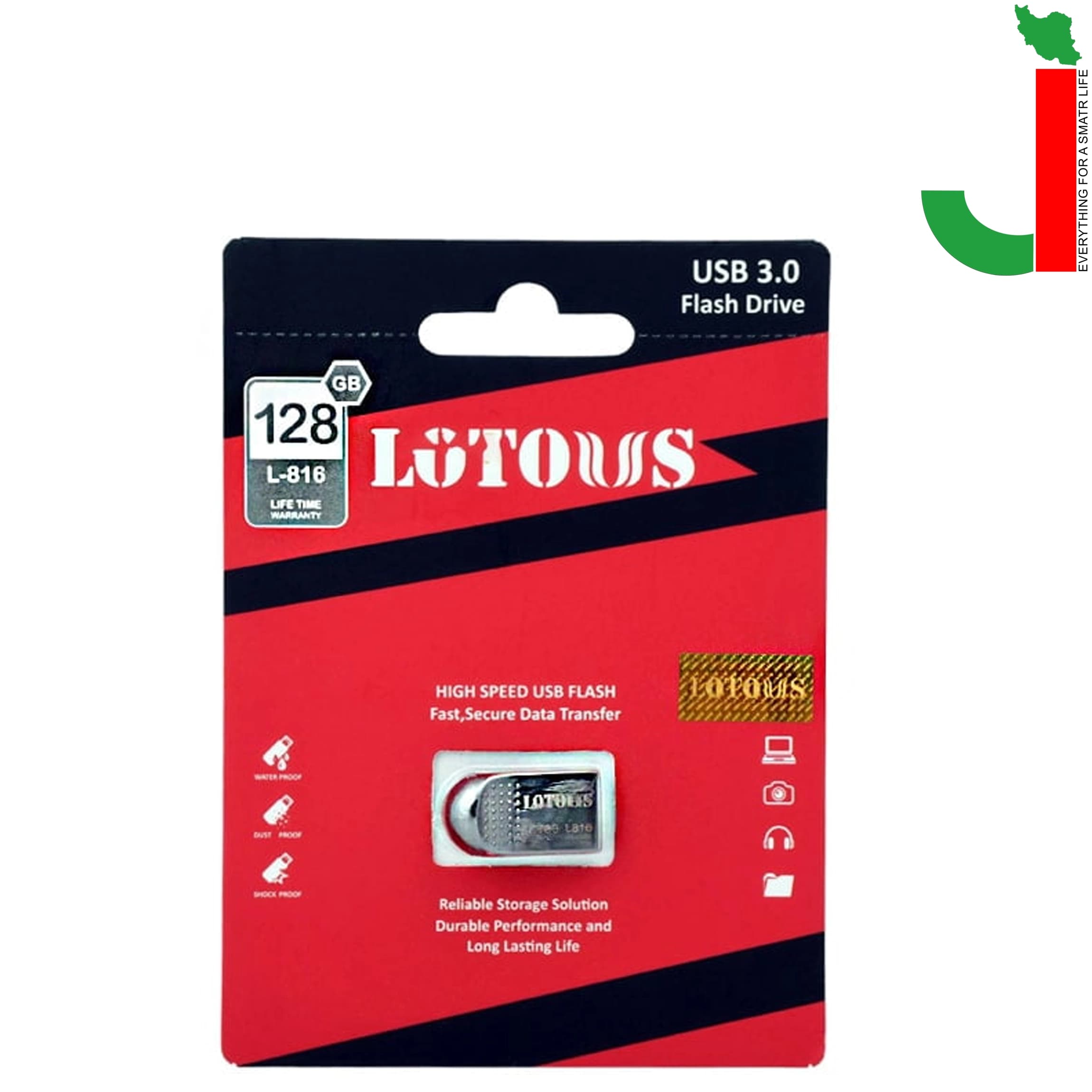 فلش مموری لوتوس مدل L816 ظرفیت 128 گیگابایت USB 3.2 — تصویر ۳