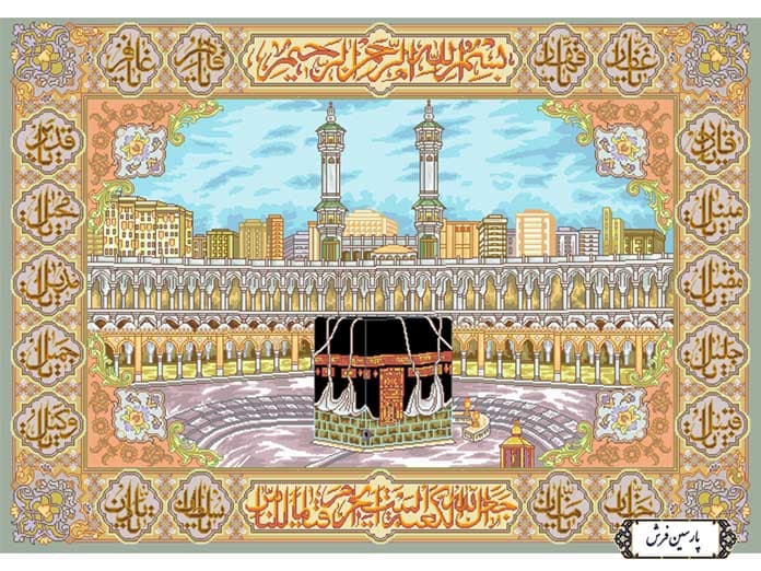 نخ و نقشه تابلو فرش طرح کعبه – کد NR051