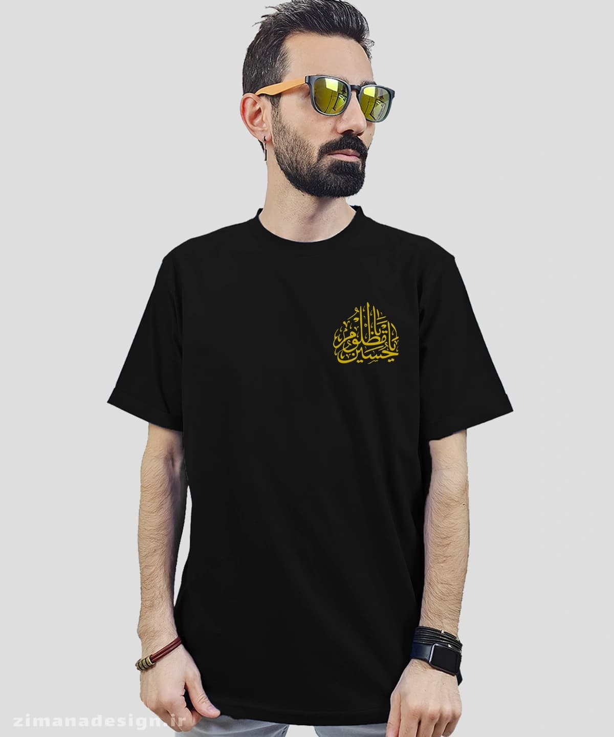 تیشرت مردانه و زنانه مذهبی طرح یا حسین مظلوم کد 703