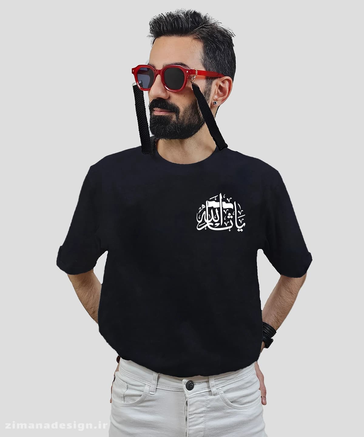 تیشرت مردانه و زنانه مذهبی امام حسین طرح یا ثارالله کد 701