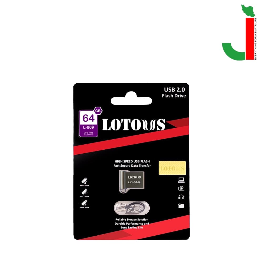 فلش مموری لوتوس مدل L809 ظرفیت 64 گیگابایت USB 2.0 — تصویر ۲