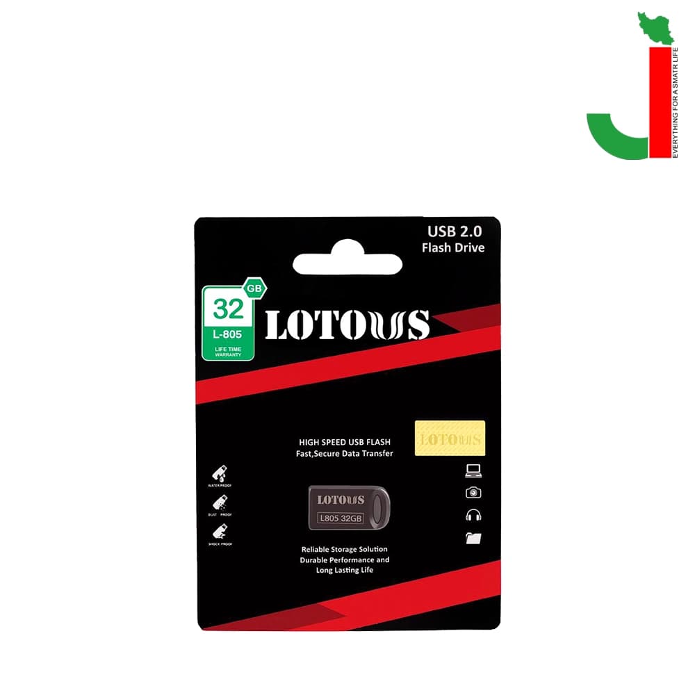 فلش مموری لوتوس مدل L805 ظرفیت 32 گیگابایت USB 2.0 — تصویر ۲