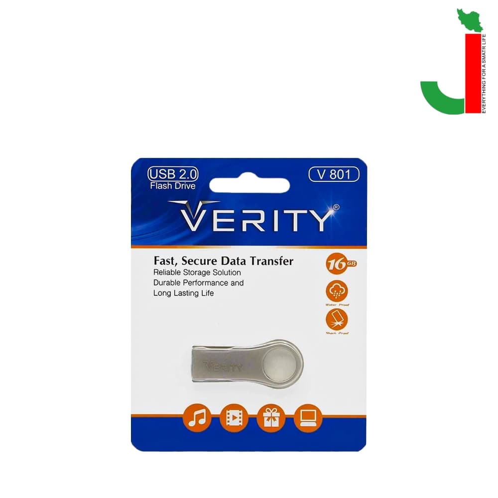 فلش مموری وریتی مدل V801 ظرفیت 16 گیگابایت USB2.0 — تصویر ۲