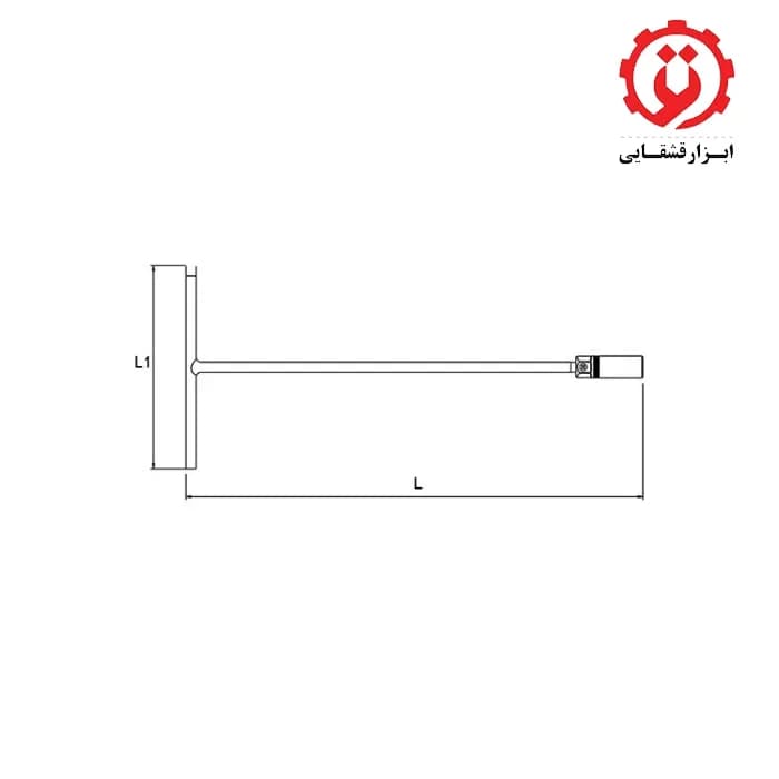 بکس T شکل 12 میلی متر 6 پر 32 سانتی متر لغلغه ای تاپ تول مدل CTBA1232 — تصویر ۳