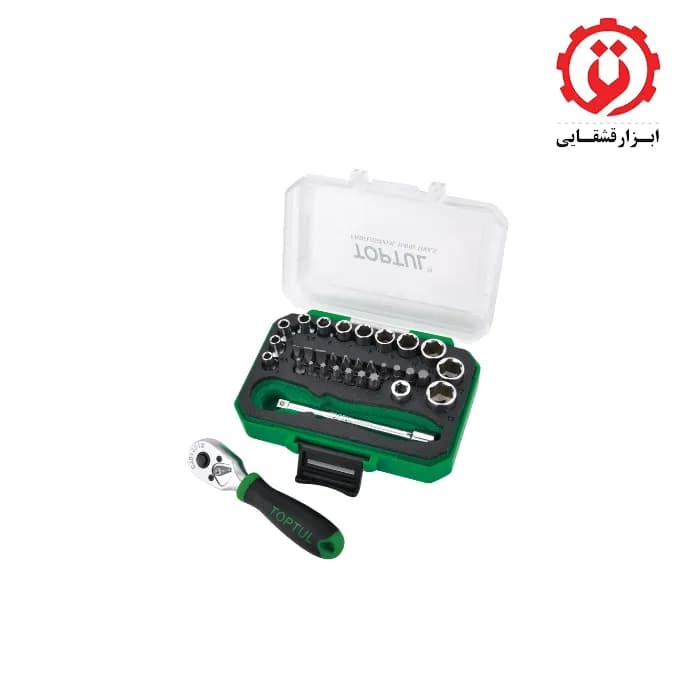 جعبه بکس و بیت 33 عددی 1/4 اینچ تاپ تول مدل GABW3302