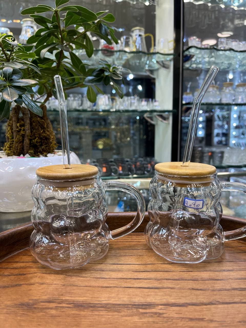 لیوان اسموتی طرح سنگی — تصویر ۲