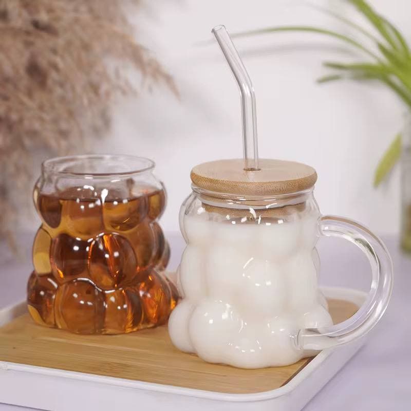 لیوان اسموتی طرح سنگی