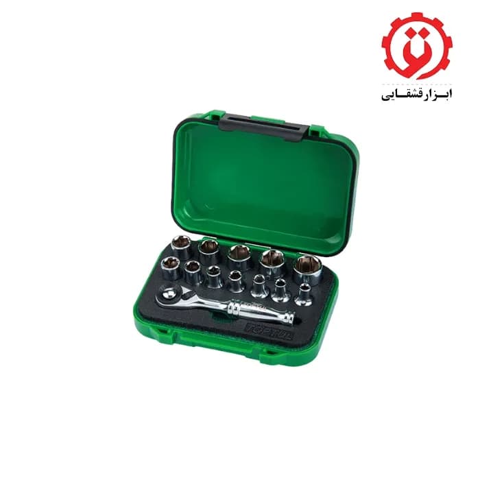 جعبه بکس 13 پارچه 1/4 اینچ تاپ تول + دسته جغجغه مینی مدل GABW1301 — تصویر ۲