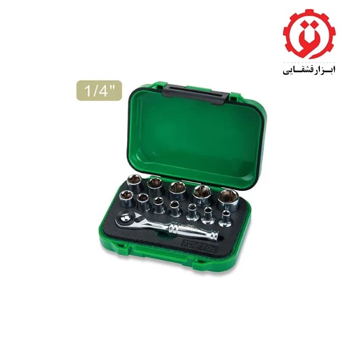 جعبه بکس 13 پارچه 1/4 اینچ تاپ تول + دسته جغجغه مینی مدل GABW1301