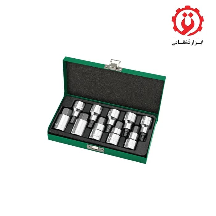 جعبه بکس آلن شش گوش 10 پارچه درایو 1/2 تاپ تول مدلGAAD1007