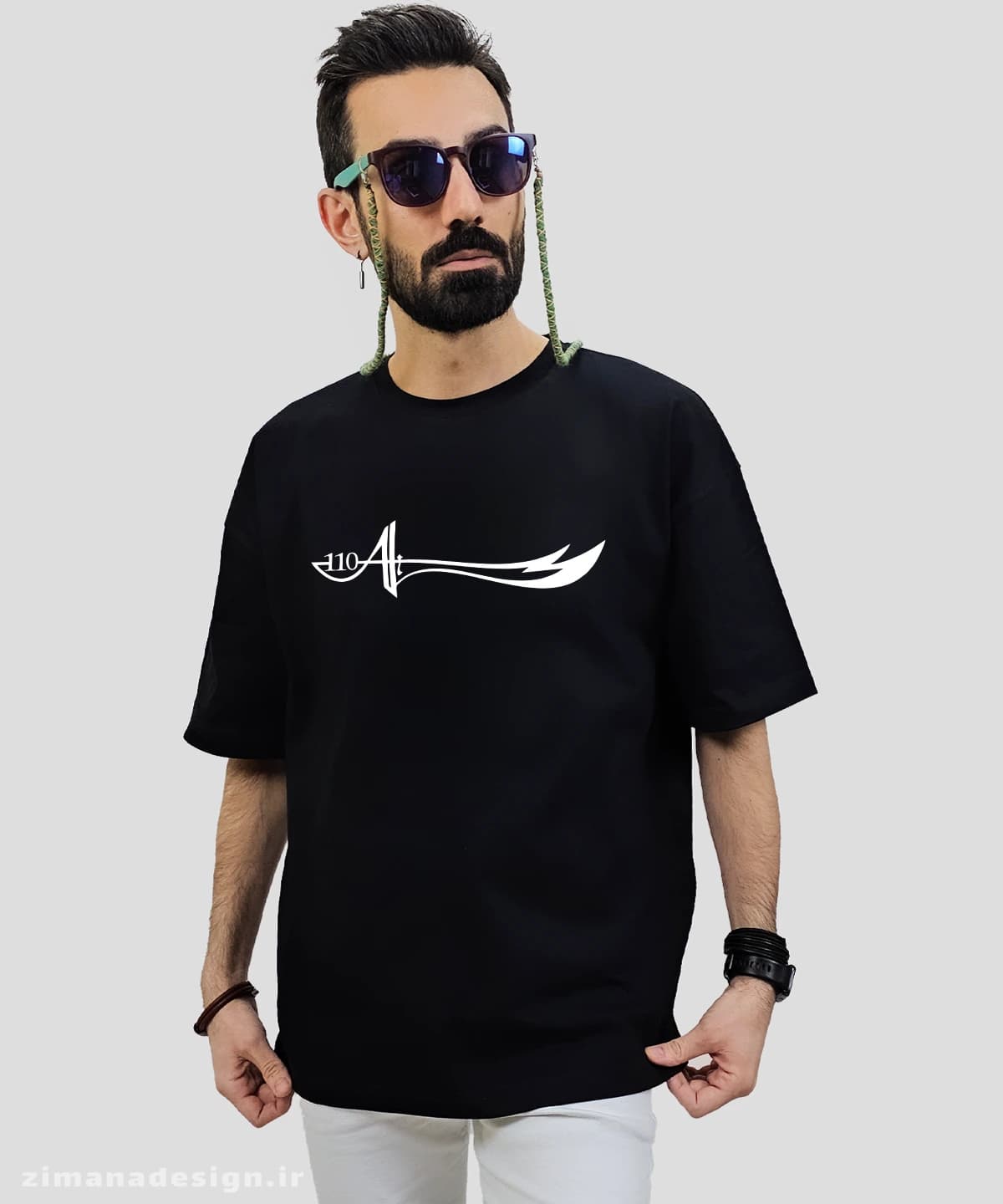 تیشرت لش مردانه و زنانه طرح شمشیر ذوالفقار 110 — تصویر ۵