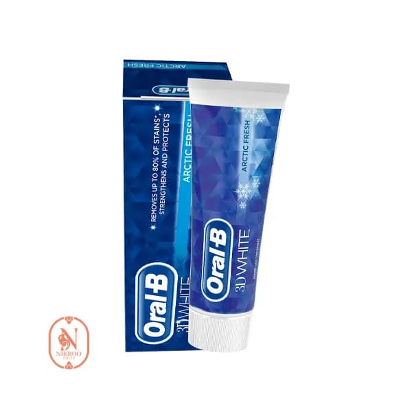 خمیردندان اورال-بی مدل 3D White Arctic Fresh حجم 75 میلی لیتر