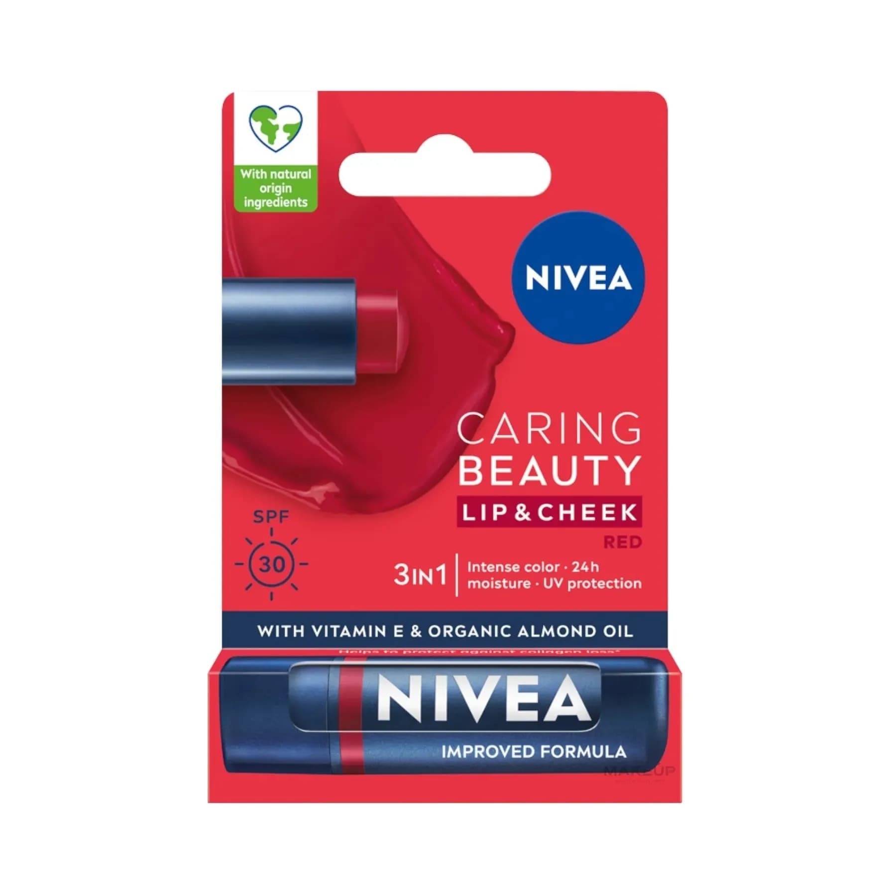 بالم لب و گونه رنگی 3 در 1 نیوا مدل Red