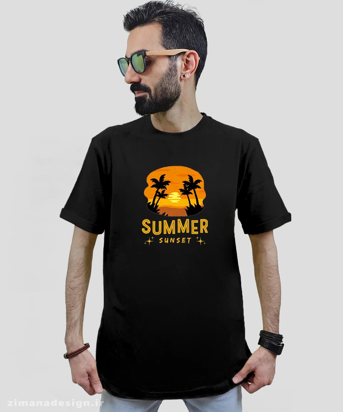 تیشرت مردانه و زنانه مدل غروب تابستان | summer sunset — تصویر ۷