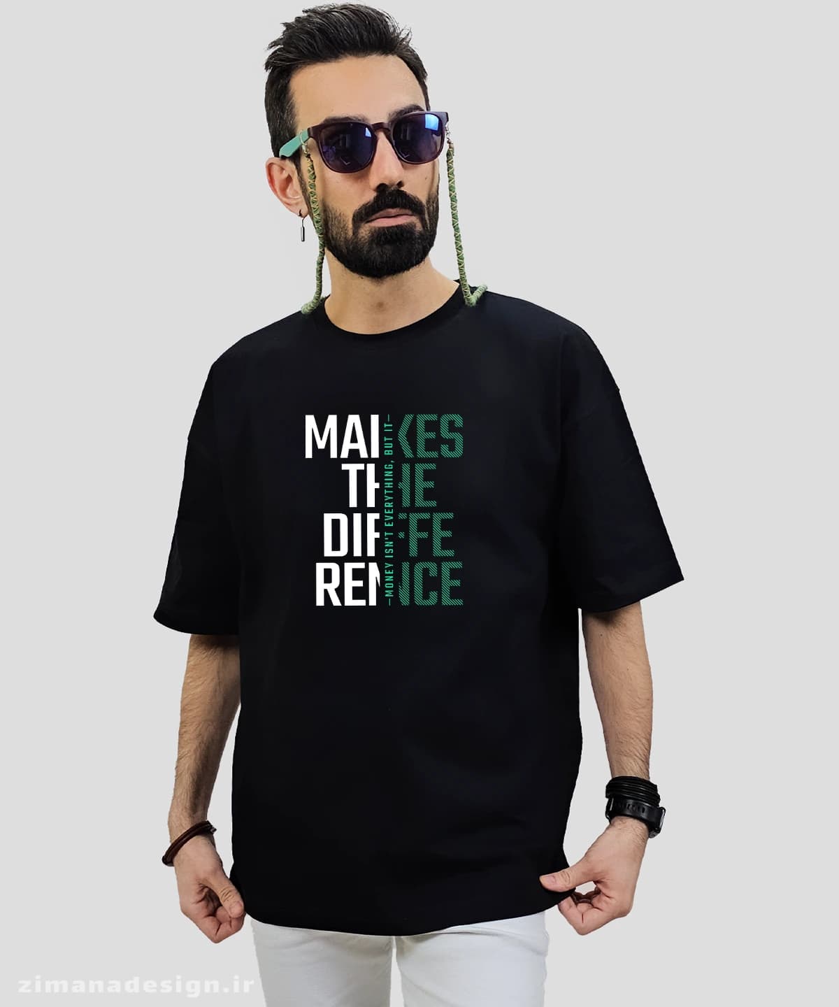 تیشرت لش مردانه و زنانه مدل شعار makes the difference | تفاوت را میسازد