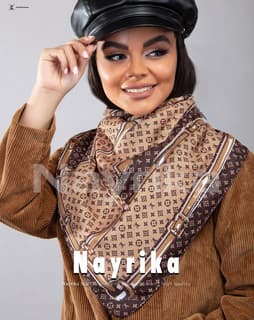 مینی اسکارف نسکافه ای و قهوه ای برند لویی ویتون کمربندی کد MA284