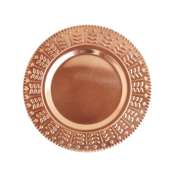 بشقاب پیش دستی دور طرح مسی کد ZH223