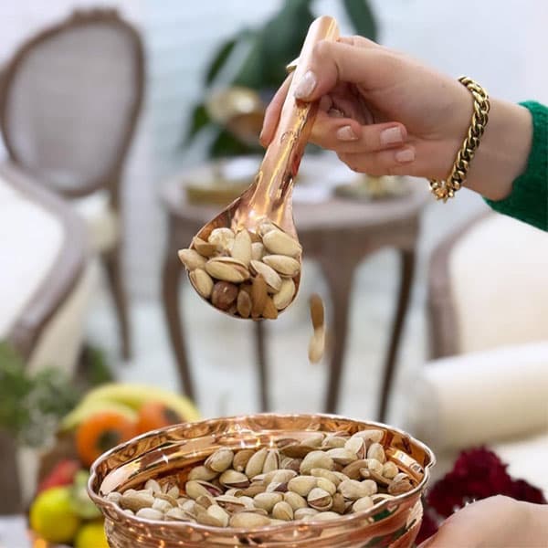 قاشق آجیل خوری مسی کد ZH182 — تصویر ۳