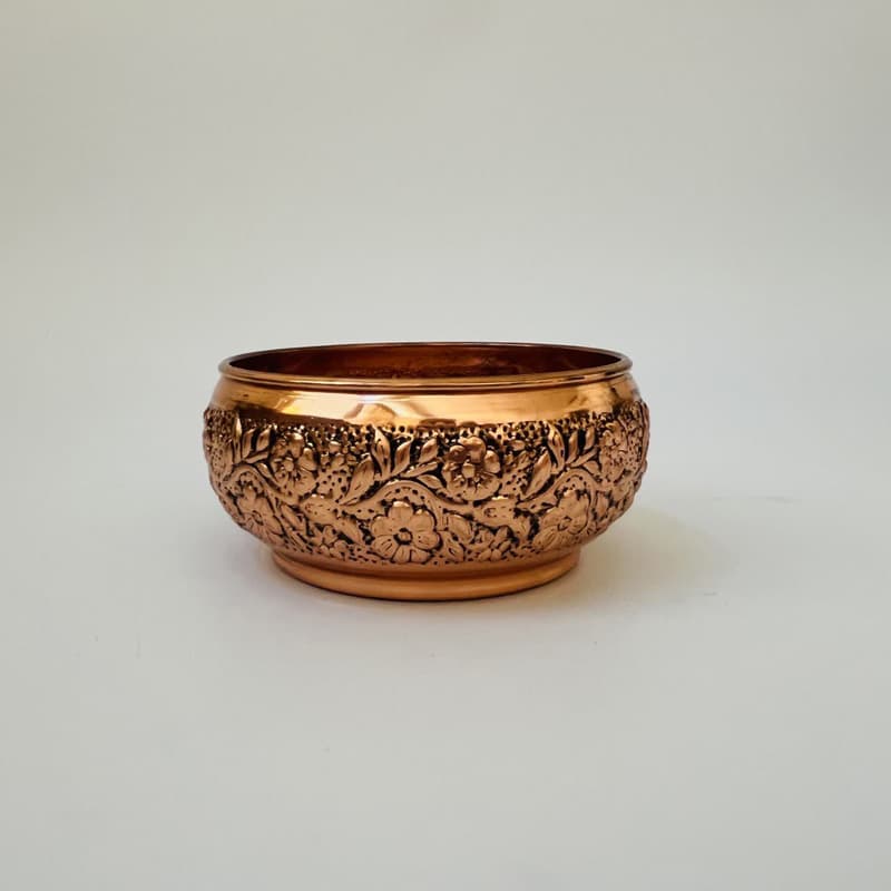 پیاله کوچک مسی گرد قلم زنی کدZH419.1 — تصویر ۲
