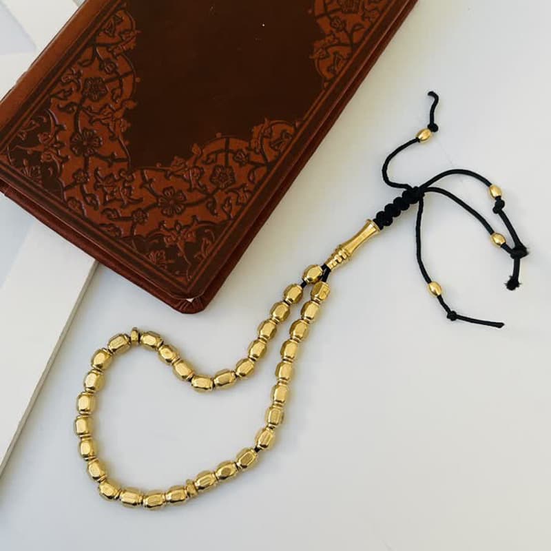 تسبیح شش وجهی برنجی کد ZH389.1 — تصویر ۲