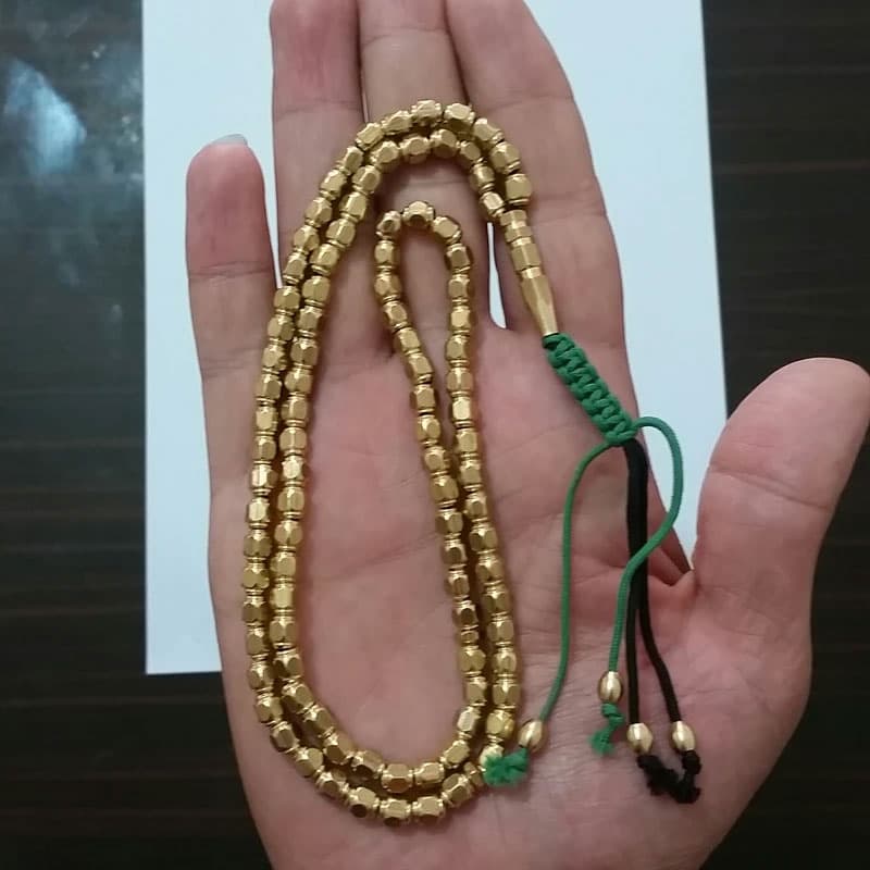 تسبیح شش وجهی برنجی کد ZH389.1 — تصویر ۵