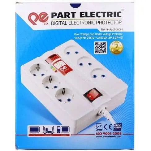 محافظ شش خانه باکلید دیجیتالی با کابل 1.8 متری کد 2060 پارت الکتریک — تصویر ۳
