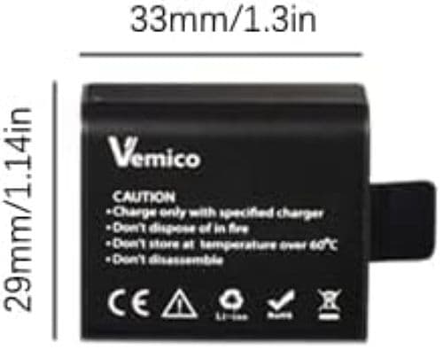 باتری دوربین اکشن Vemico، 3 عدد باتری دوربین اکشن ورزشی — تصویر ۶