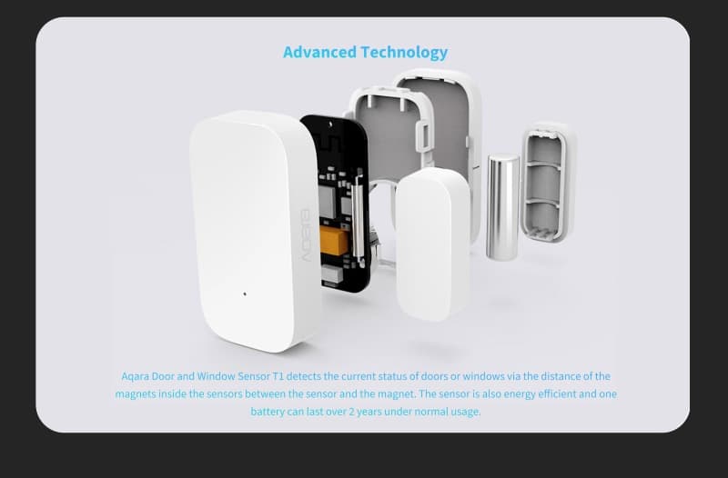 سنسور درب و پنجره هوشمند آکارا Aqara door and window sensor مدل MCCGQ11LM — تصویر ۵