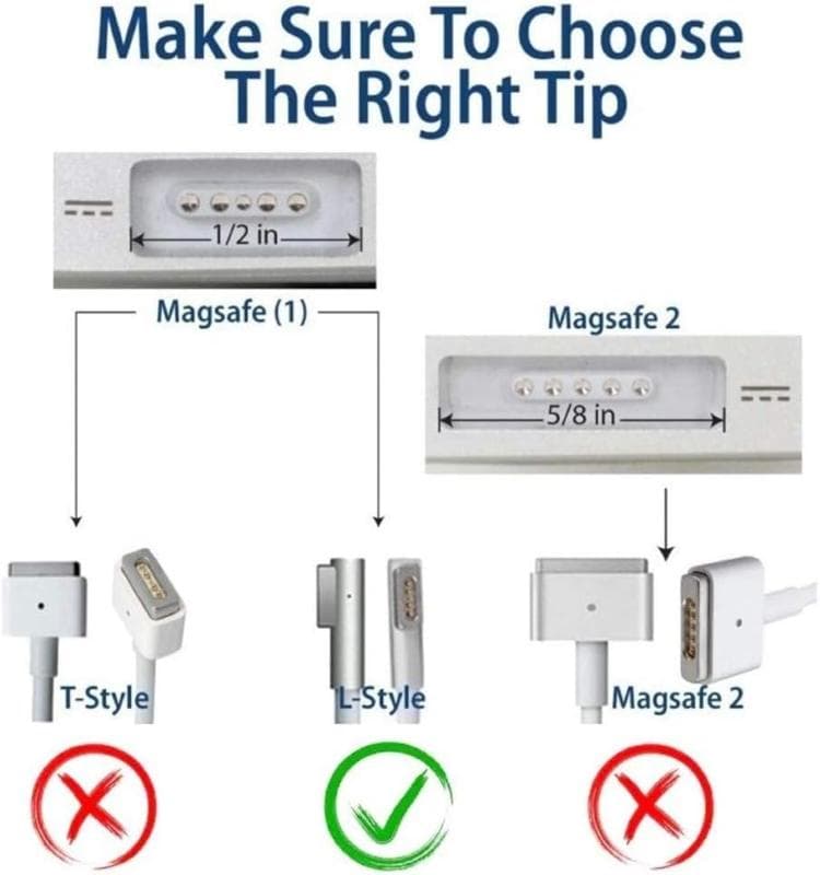 شارژر آداپتور برق متناوب Magsafe مدل eWINNER PA-60W 16.5V 3.65A جایگزین برای مک‌بوک پرو ۱۳ اینچی اپل — تصویر ۷