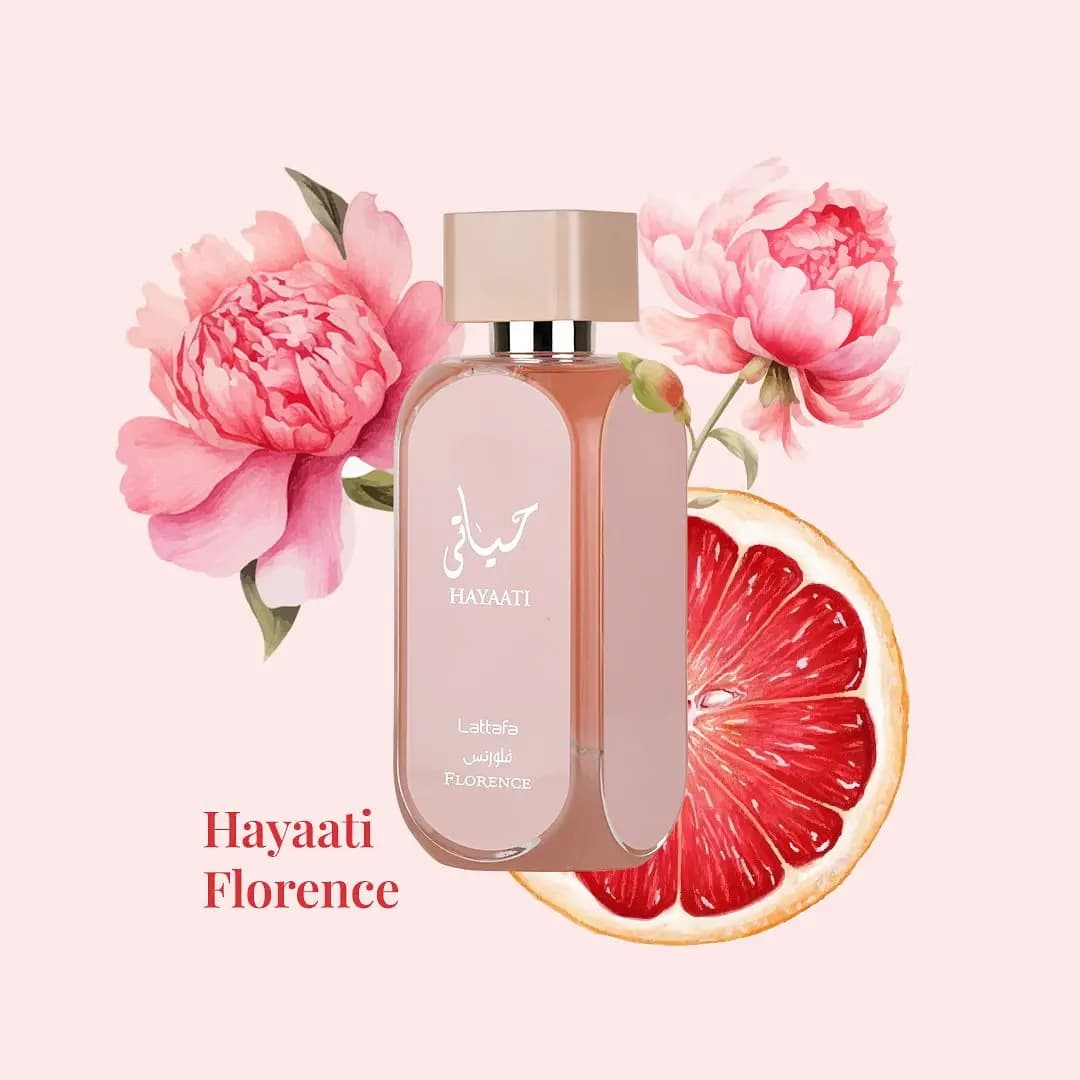 ادکلن عطر حیاتی فلورنس لطافه | خرید عطر اورجینال Lattafa Hayaati Florence — تصویر ۲