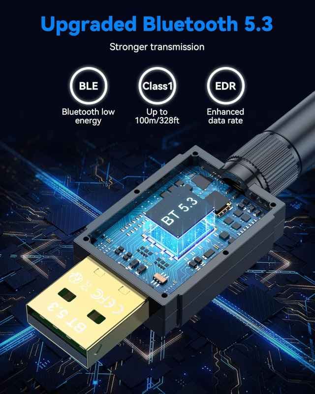 دانگل USB بلوتوث 5.3 برند MAXUNI مدل BT-608 — تصویر ۲