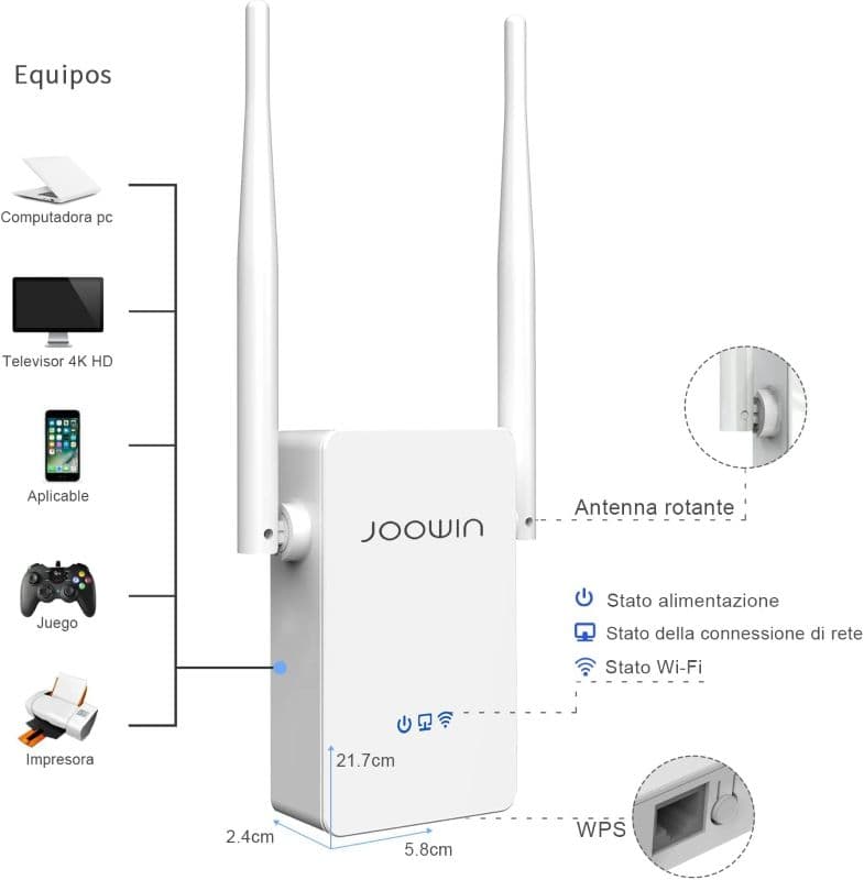 روتر تقویت‌کننده وای‌فای WiFi Booster برند Generic مدل JW-WR302S V2 — تصویر ۸