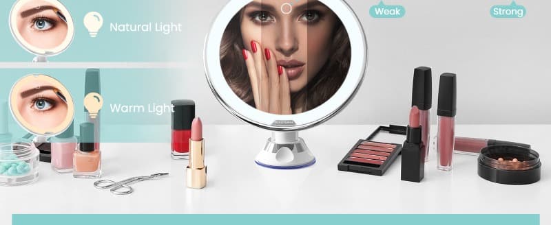 آینه و رینگ لایت آرایشی BEAUTURAL — تصویر ۷