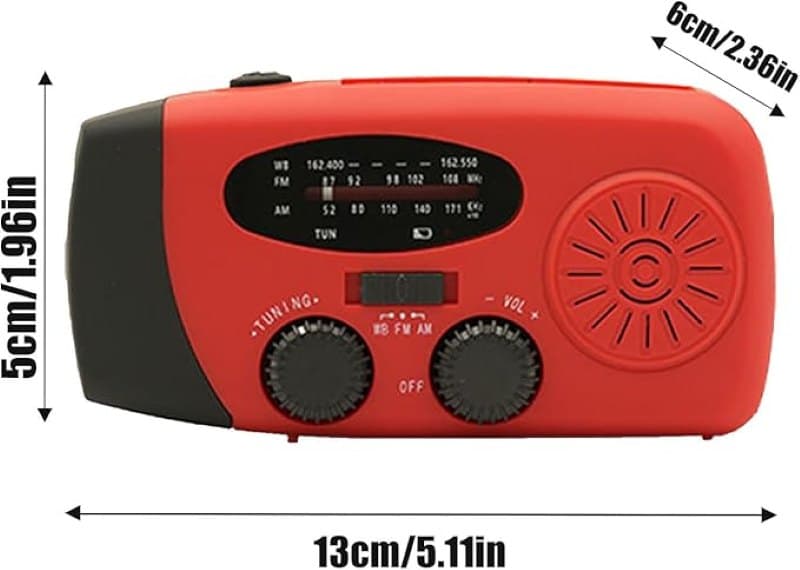 رادیو دستی، رادیو AM/FM، رادیو 2000 میلیآمپر ساعت، رادیو خورشیدی — تصویر ۴