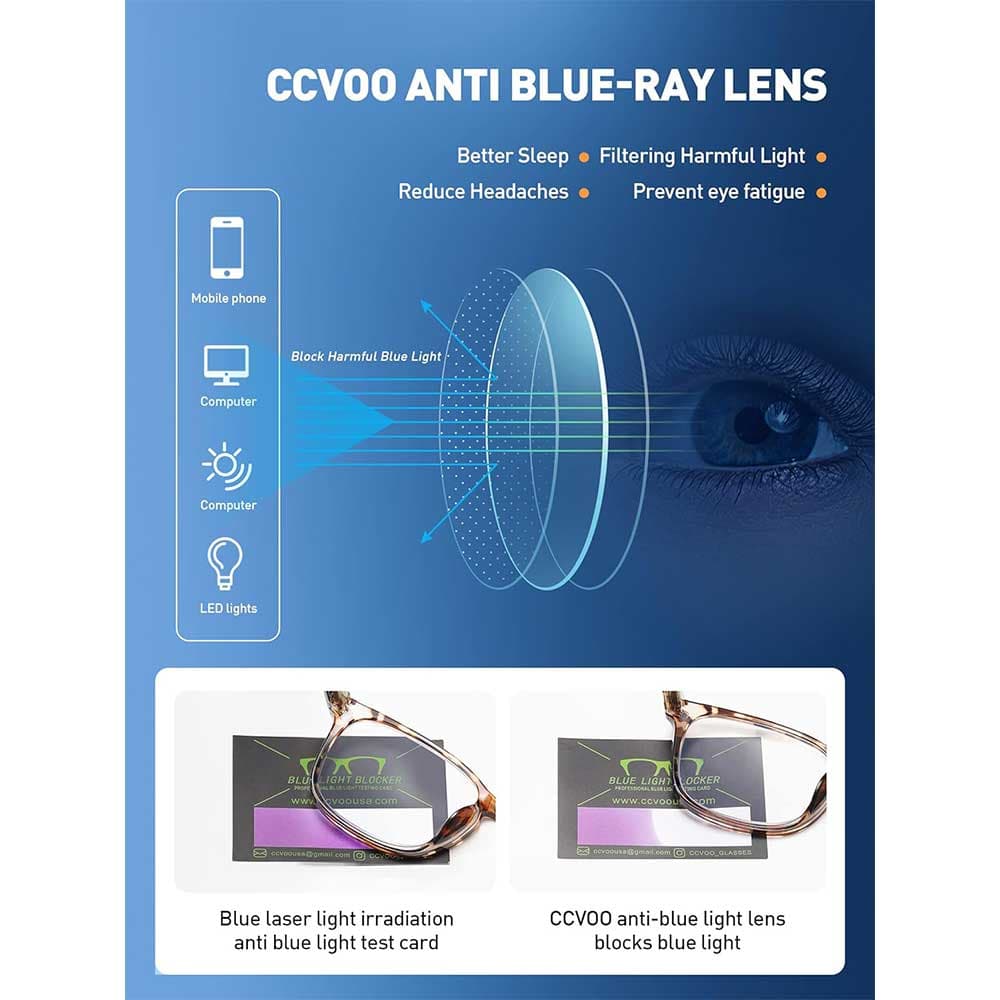 بسته 5 عددی عینک مطالعه دوکانونی پیشرفته CCVOO (نمره 2.5) — تصویر ۵
