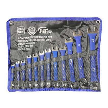 آچار یکسر تخت و یکسر رینگی اچ تی مدل AHT25200 مجموعه 12 عددی