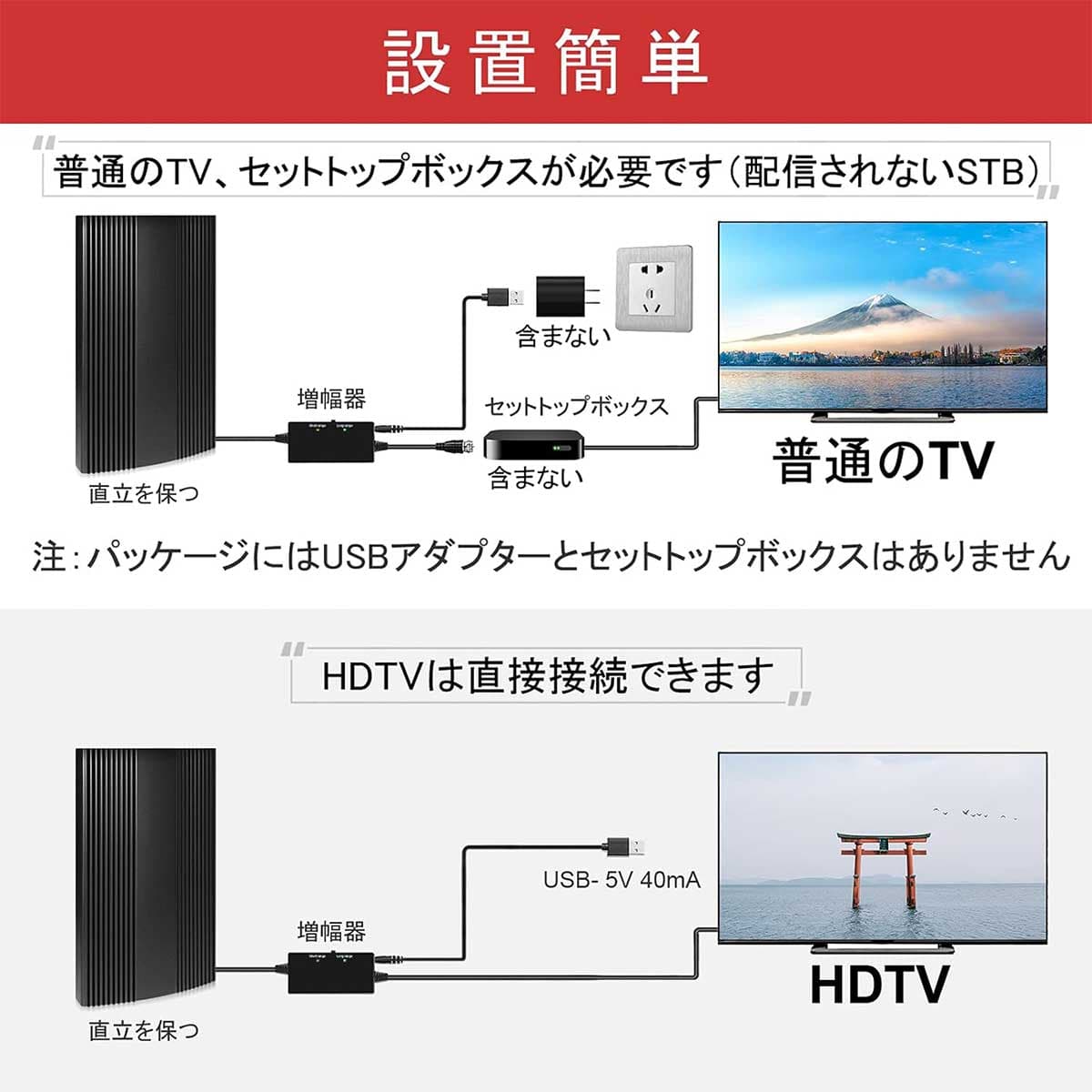آنتن دیجیتال تلویزیون مدل HD011 با پشتیبانی از 4K — تصویر ۶