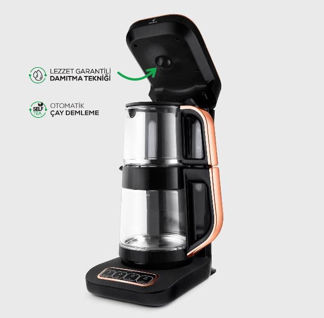 چاییساز برقی کاراجا مدل رباتیک Robotea pro دسته برنز — تصویر ۵