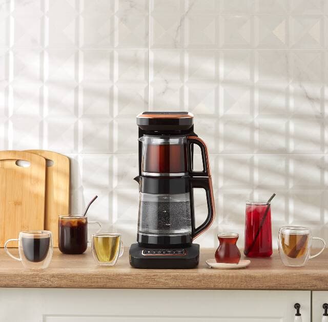 چاییساز برقی کاراجا مدل رباتیک Robotea pro دسته برنز