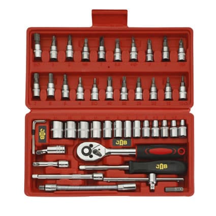 آچار و سری بکس و پیچ گوشتی جاب مدل J-10049 مجموعه 49 عددی