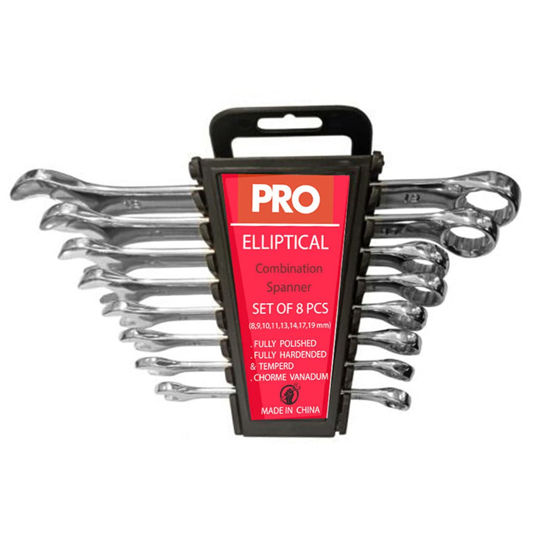 آچار یکسر تخت و یکسر رینگی پرو کد ATR-PRO-08 مجموعه 8 عددی