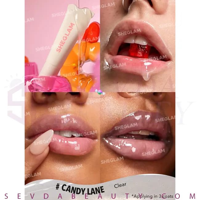 لیپ گلاس کریستالی آبرسان شیگلم رنگ Candy lane — تصویر ۲