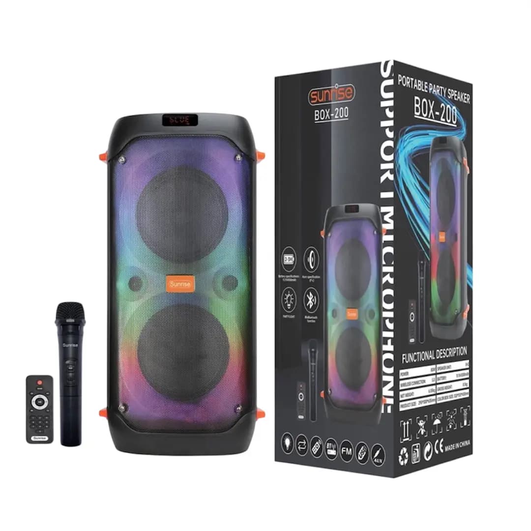 اسپیکر بلوتوثی سانرایز مدل SUNRISE BOX-200