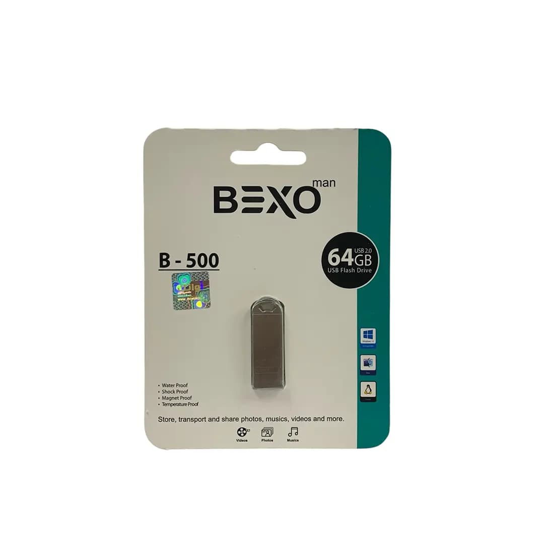 فلش مموری بکسو من مدل B-500 BEXO MAN باظرفیت 64 گیگابایت — تصویر ۲