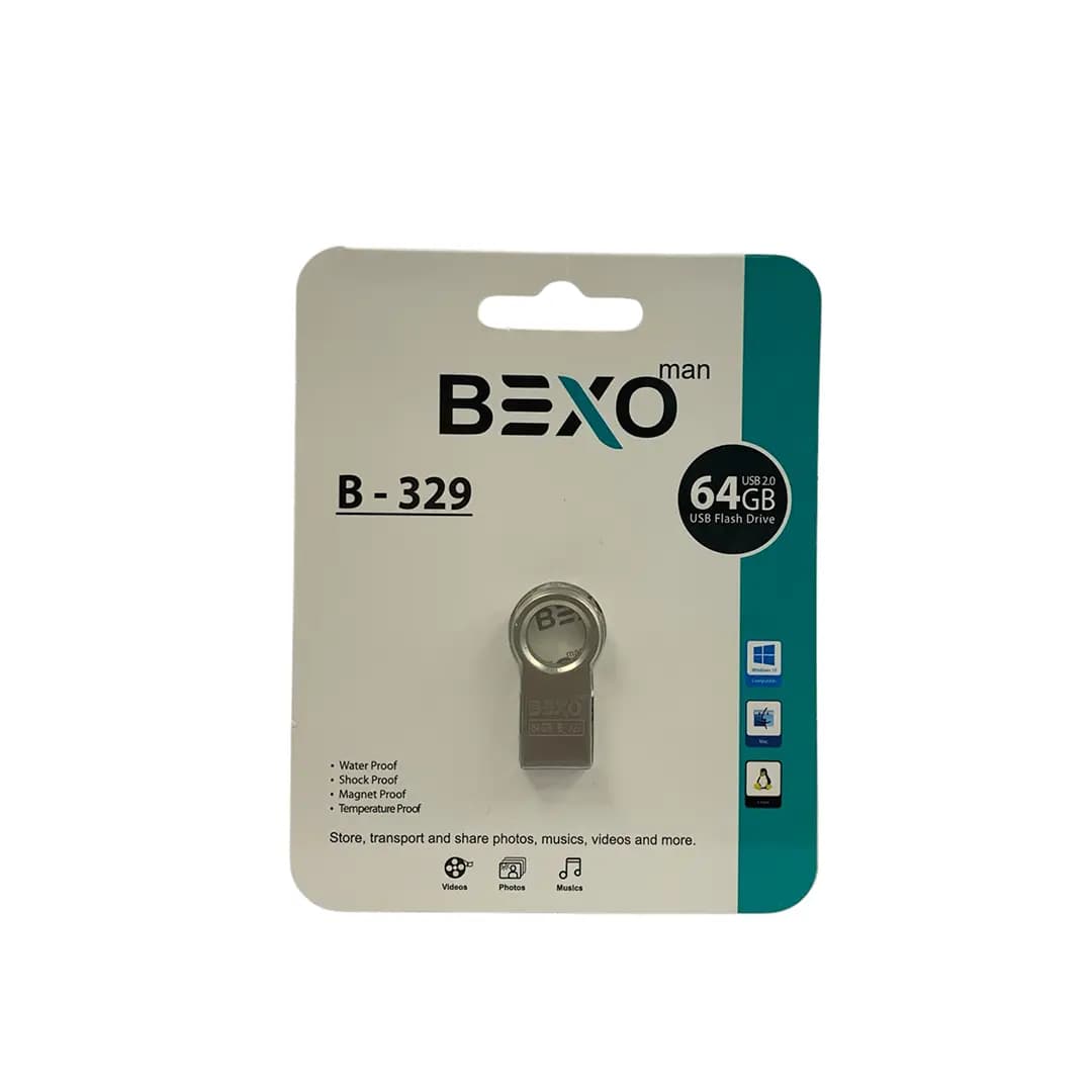 فلش مموری بکسو من مدل B-329 64G BEXO MAN باظرفیت 64 گیگابایت — تصویر ۲