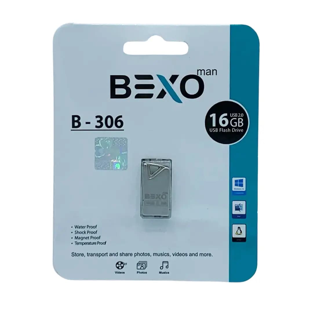 فلش مموری بکسو من مدل B-306 16G BEXO MAN باظرفیت 16 گیگابایت — تصویر ۲