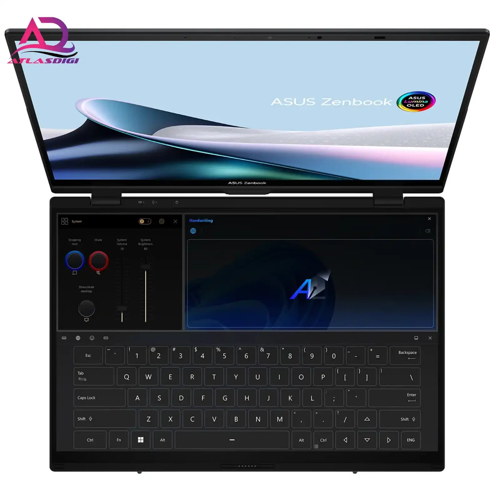 لپ تاپ ایسوس زنبوک مدل ASUS Zenbook Pro 14 Duo OLED 2025 Ultra 9-285H 2.8K 120Hz — تصویر ۵