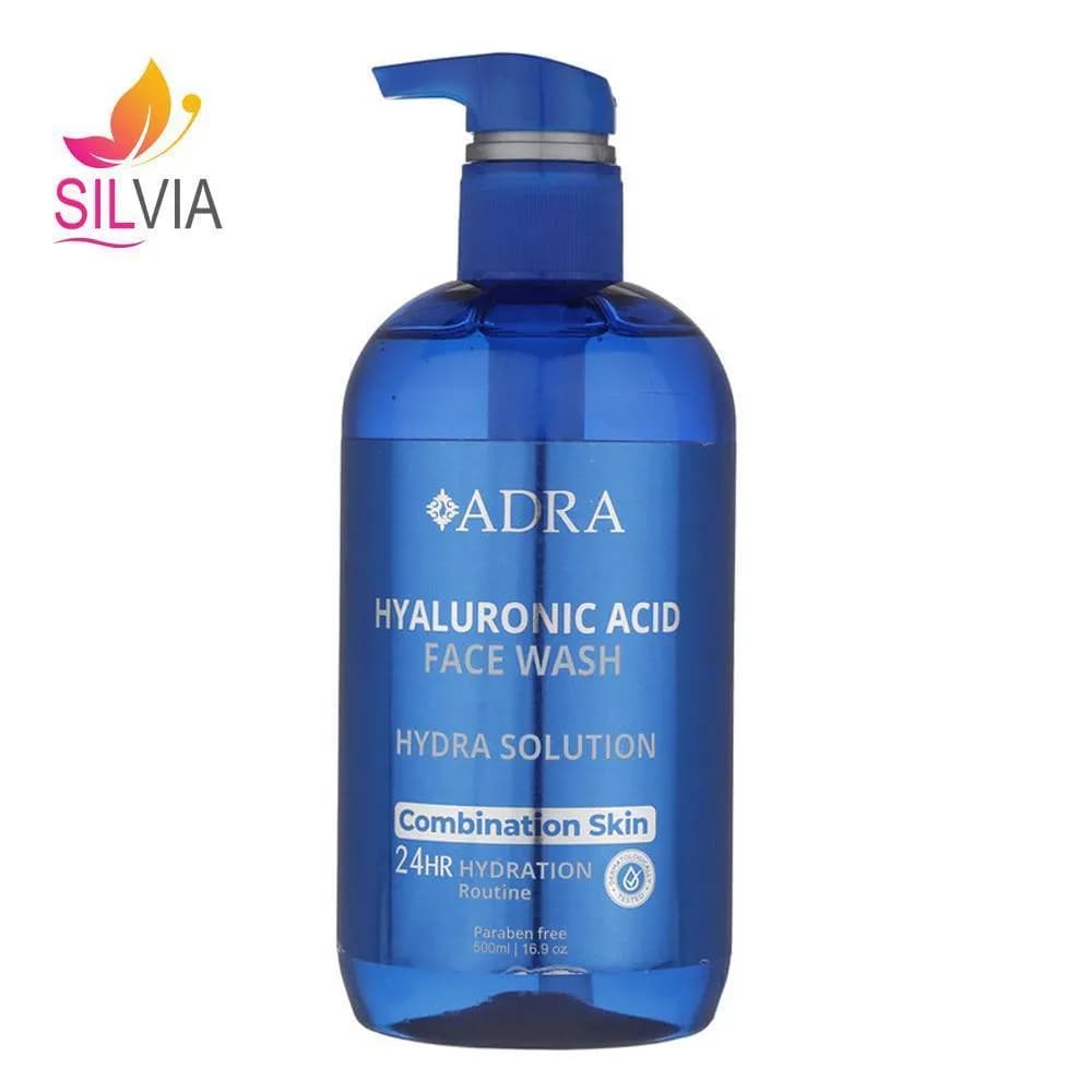 ژل شستشوی صورت پوست مختلط حاوی هیالورونیک اسید آدرا 500 میل — تصویر ۳